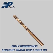 Fuldt slebet HSS spiralbor med lige skaft